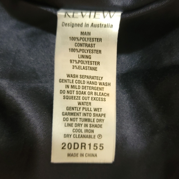 Review Womens Size 8 Navy Blue & White Floral & Polka Dot Ruffled Midi Dress - Picture 8 of 8